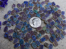 Load image into Gallery viewer, Titanium Druzy Agate Rectangle Cabochons
