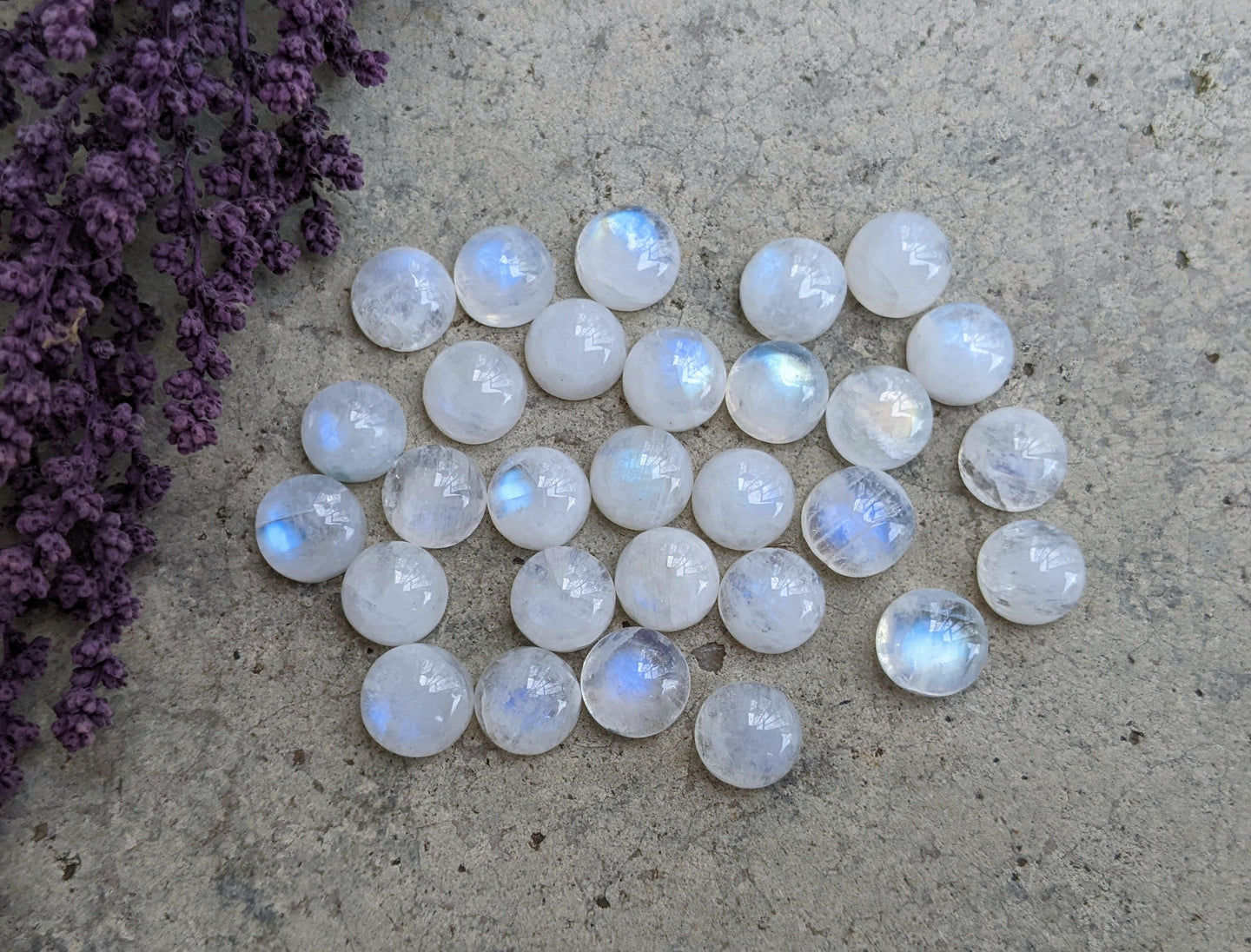 Moonstone Round Cabochons - 8mm