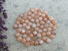 Load image into Gallery viewer, Peach Moonstone Round Cabochons - 4.5-5mm
