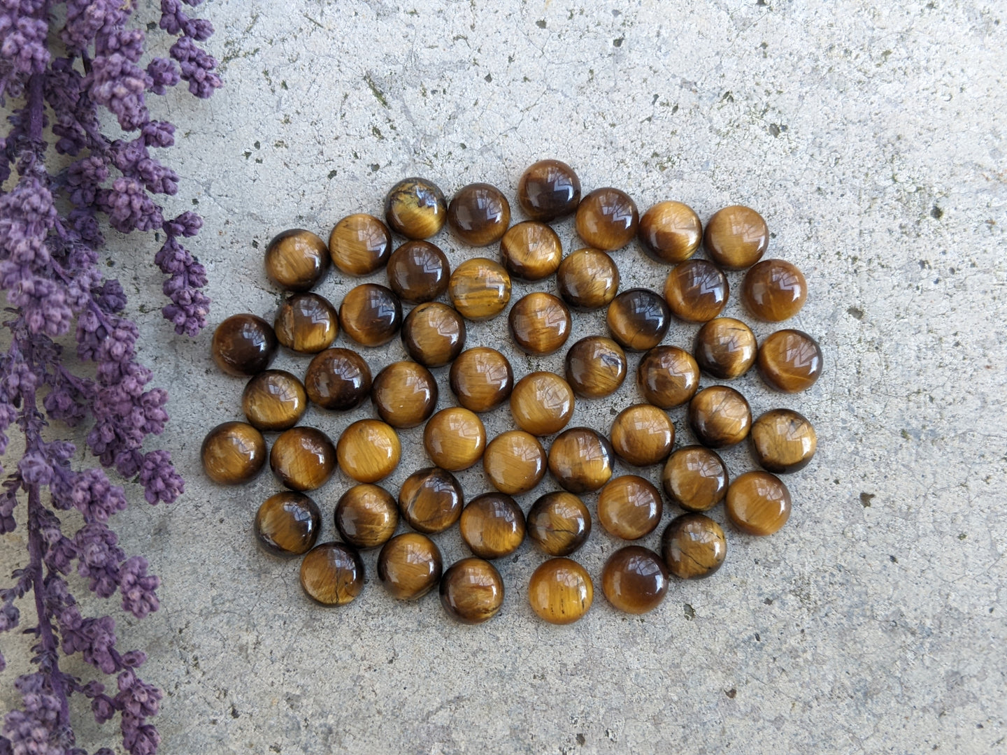 Tigers Eye Round Cabochons - 6mm