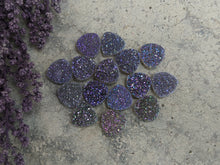 Load image into Gallery viewer, Titanium Druzy Agate Trillion Cabochons - 11mm
