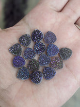 Load image into Gallery viewer, Titanium Druzy Agate Trillion Cabochons - 11mm
