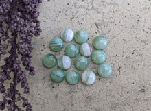 Load image into Gallery viewer, Banded Agate Green Round Cabochons - 8mm
