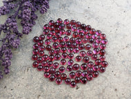 Rhodolite Garnet Round Cabochons - 3mm