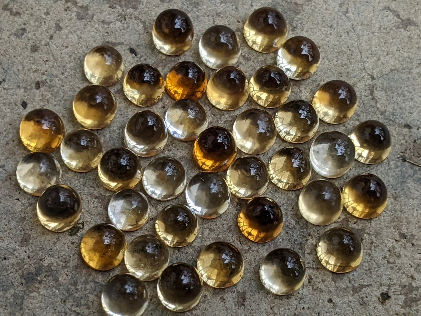 Citrine High Dome Round Cabochons - 5mm
