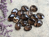 Smoky Quartz Domed Oval Facets - 8x10mm