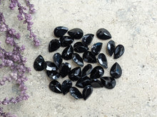 Load image into Gallery viewer, Black Spinel Teardrop Facets - 5x7mm
