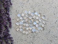 White Moonstone Heart Cabochons - 5mm
