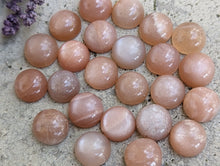 Load image into Gallery viewer, Peach Moonstone Round Cabochons - 9mm
