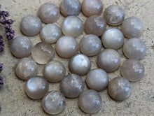 Load image into Gallery viewer, Grey Moonstone Round Cabochons - 9mm
