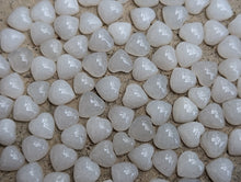 Load image into Gallery viewer, Malaysian Jade 6mm Heart Cabochons - White
