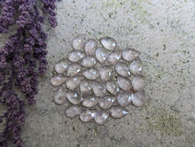 Load image into Gallery viewer, Rose Quartz Rose Cut Teardrop Cabochons - 6x9mm
