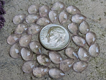 Load image into Gallery viewer, Rose Quartz Rose Cut Teardrop Cabochons - 6x9mm
