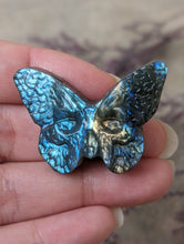 Load image into Gallery viewer, Labradorite Death Head Moth Carving
