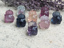 Load image into Gallery viewer, Fluorite Mini Carvings - Halloween Bulbasaur
