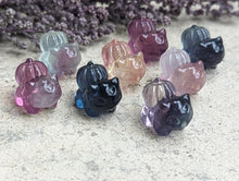 Load image into Gallery viewer, Fluorite Mini Carvings - Halloween Bulbasaur
