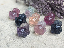 Load image into Gallery viewer, Fluorite Mini Carvings - Halloween Bulbasaur
