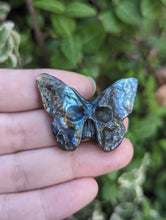 Load image into Gallery viewer, Labradorite Death Head Moth Carving
