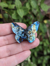 Load image into Gallery viewer, Labradorite Death Head Moth Carving
