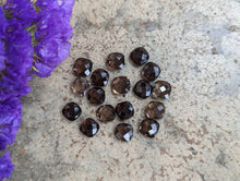 Load image into Gallery viewer, Smoky Quartz Cushion Rose Cuts - 7mm
