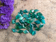 Green Onyx Diamond Facets - 7x11mm