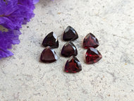 Garnet Trillion Facets - 7mm