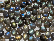 Labradorite Oval Cabochons - 9x11mm