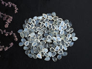 White Moonstone Teardrop Cabochons - 4x5mm