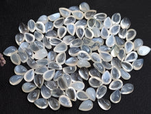 Load image into Gallery viewer, White Moonstone Teardrop Cabochons - 4x6mm
