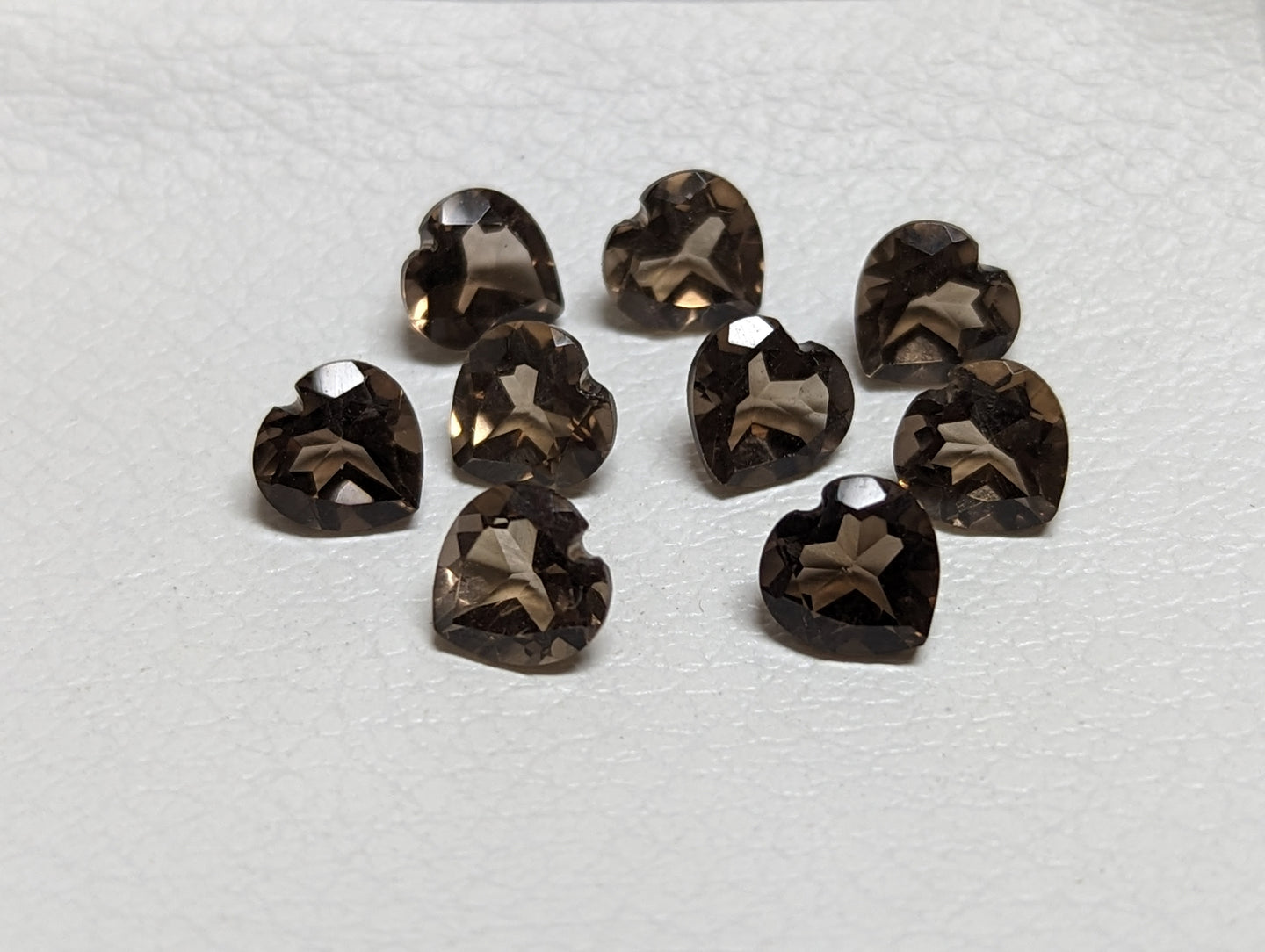 Smoky Quartz Heart Facets - 6mm