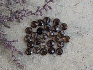 Smoky Quartz Round Rose Cuts - 6mm