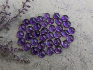 Amethyst Round Cabochons - 7mm