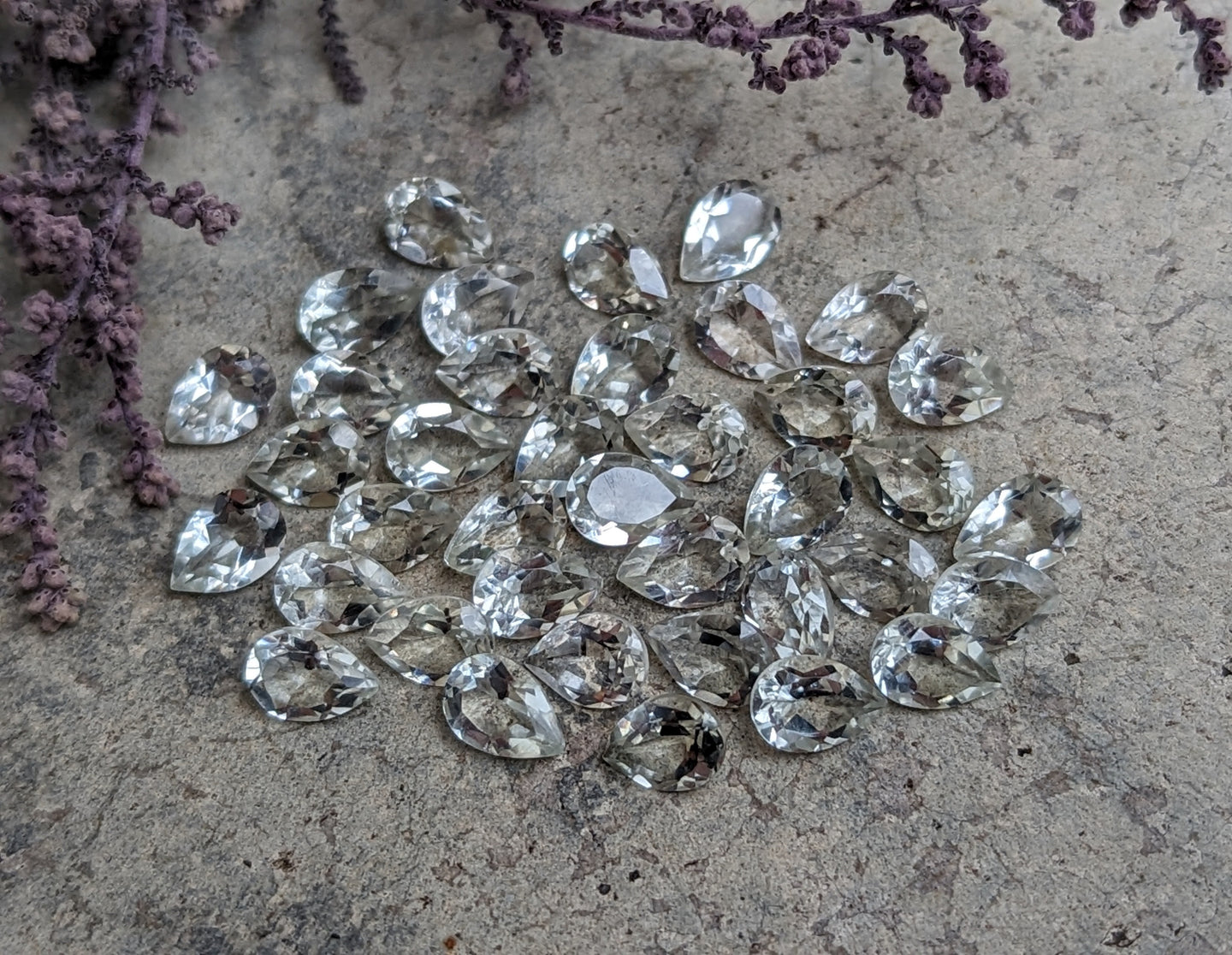 Prasiolite (Green Amethyst) Teardrop Facets - 5x7mm