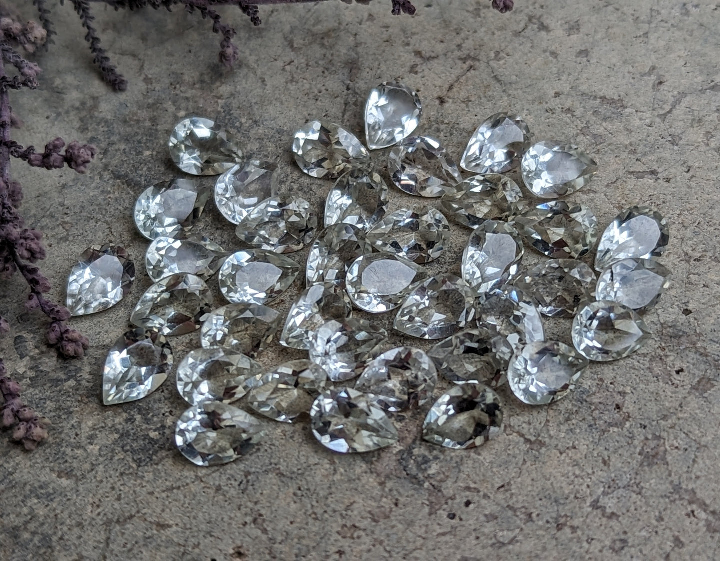 Prasiolite (Green Amethyst) Teardrop Facets - 5x8mm