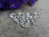 Clear Quartz Teardrop Facets - 10x14mm