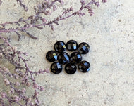 Black Onyx Round Rose Cuts - 6mm