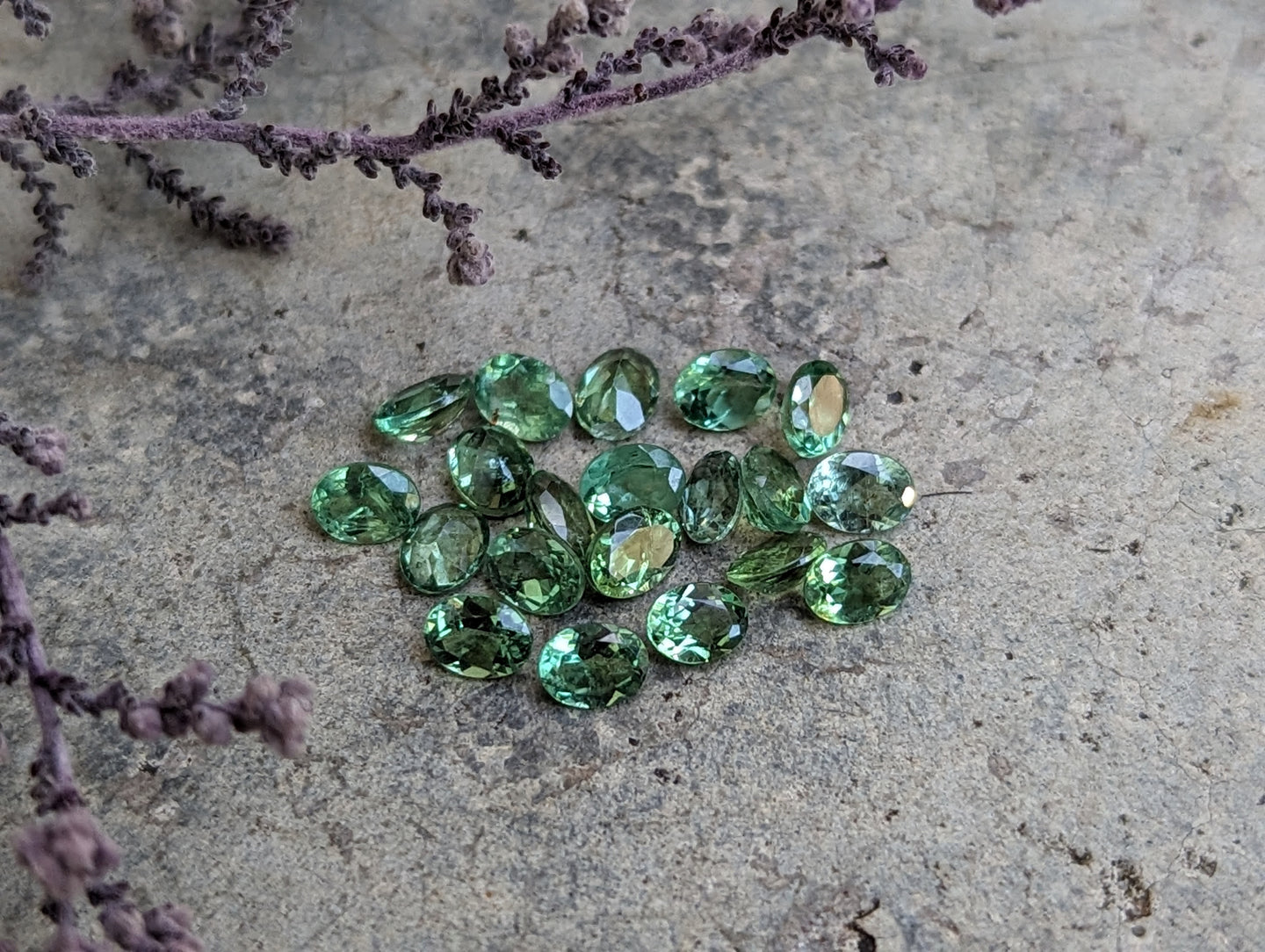 Green Apatite Oval Facets - 3x4mm