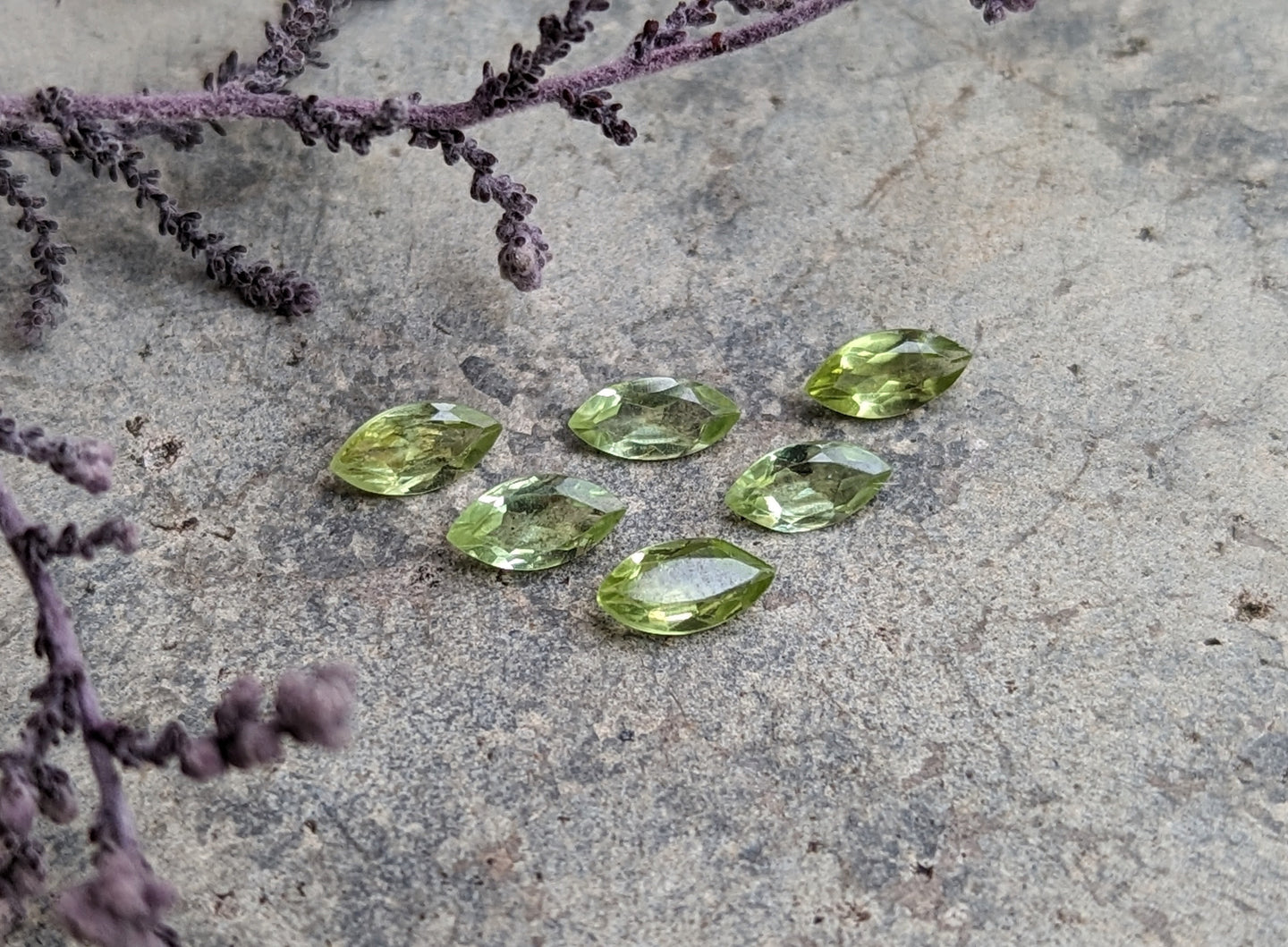 Peridot Marquise Facets - 3x6mm