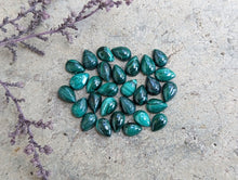 Load image into Gallery viewer, Malachite Teardrop Cabochons - 4x6mm
