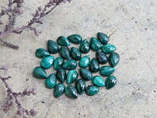 Load image into Gallery viewer, Malachite Teardrop Cabochons - 4x6mm
