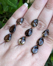 Load image into Gallery viewer, Smoky Quartz Domed Teardrop Facets - 8x12mm
