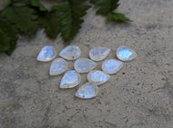 Moonstone Teardrop Facets - 6x8mm