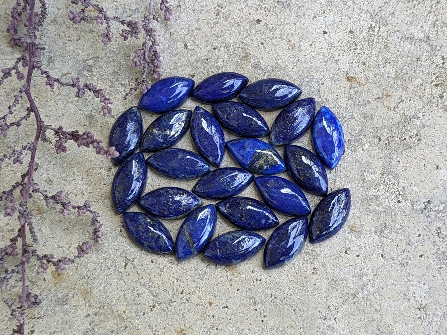 Lapis Lazuli Marquise Cabochons - 8x16mm