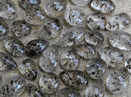 Black Dot Quartz Cabochons - Small