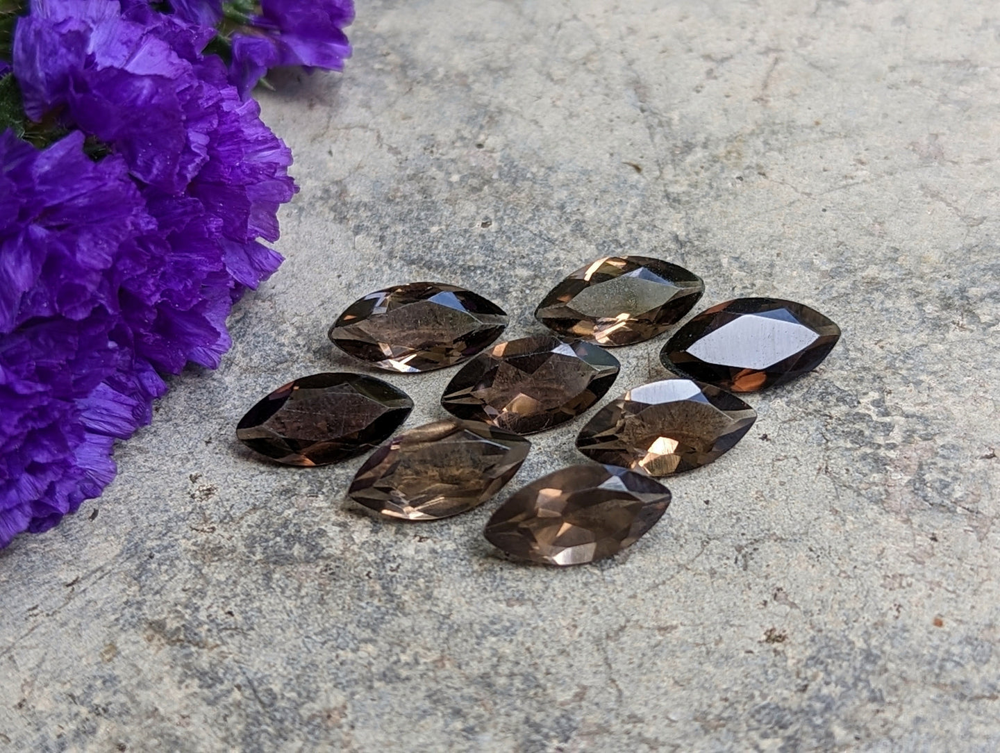 Smoky Quartz Marquise Facets - 7x14mm