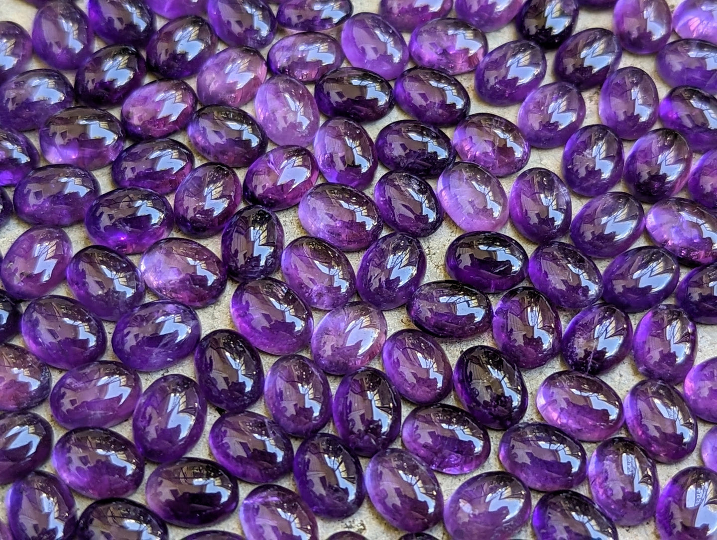 Amethyst Oval Cabochons - 6x8mm