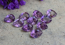 Load image into Gallery viewer, Amethyst Teardrop Facets - 9x13mm
