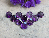 Amethyst Round Facets - 8mm