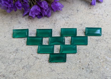 Load image into Gallery viewer, Green Onyx Baguette Rectangle Facets - 5x10mm
