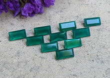 Load image into Gallery viewer, Green Onyx Baguette Rectangle Facets - 5x10mm
